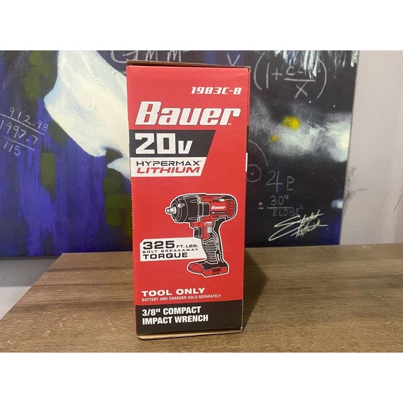 BAUER 20V Cordless 3/8 in. Compact Impact Wrench - Tool Only - Picture 2 of 3